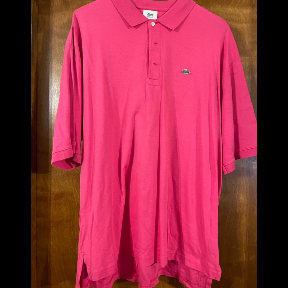 EUC. Men’s XL hot pink Lacoste polo shirt